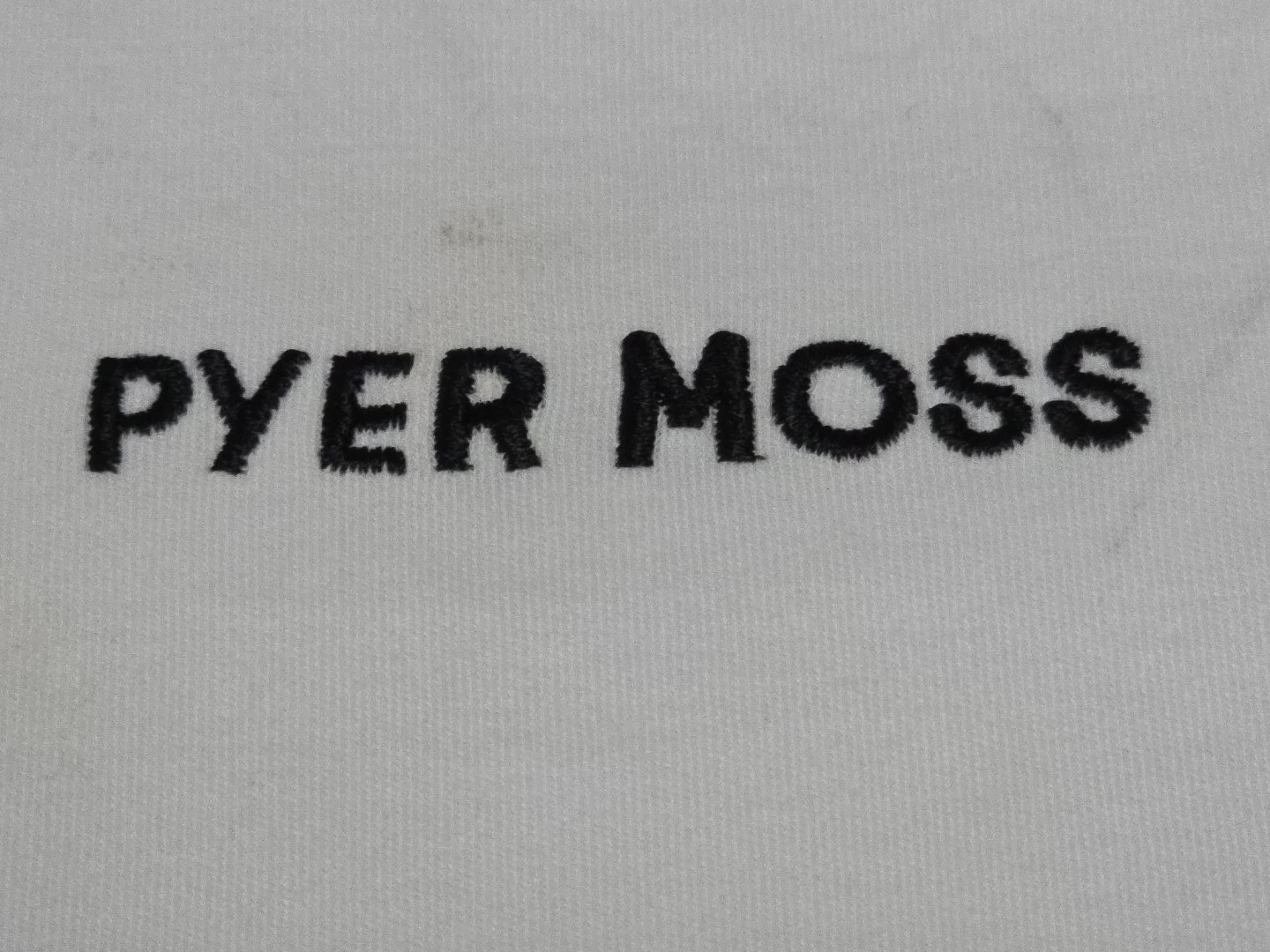 Pyer Moss Embroidered Logo Heavyweight Oversized Heritage White Tshirt SZ XL