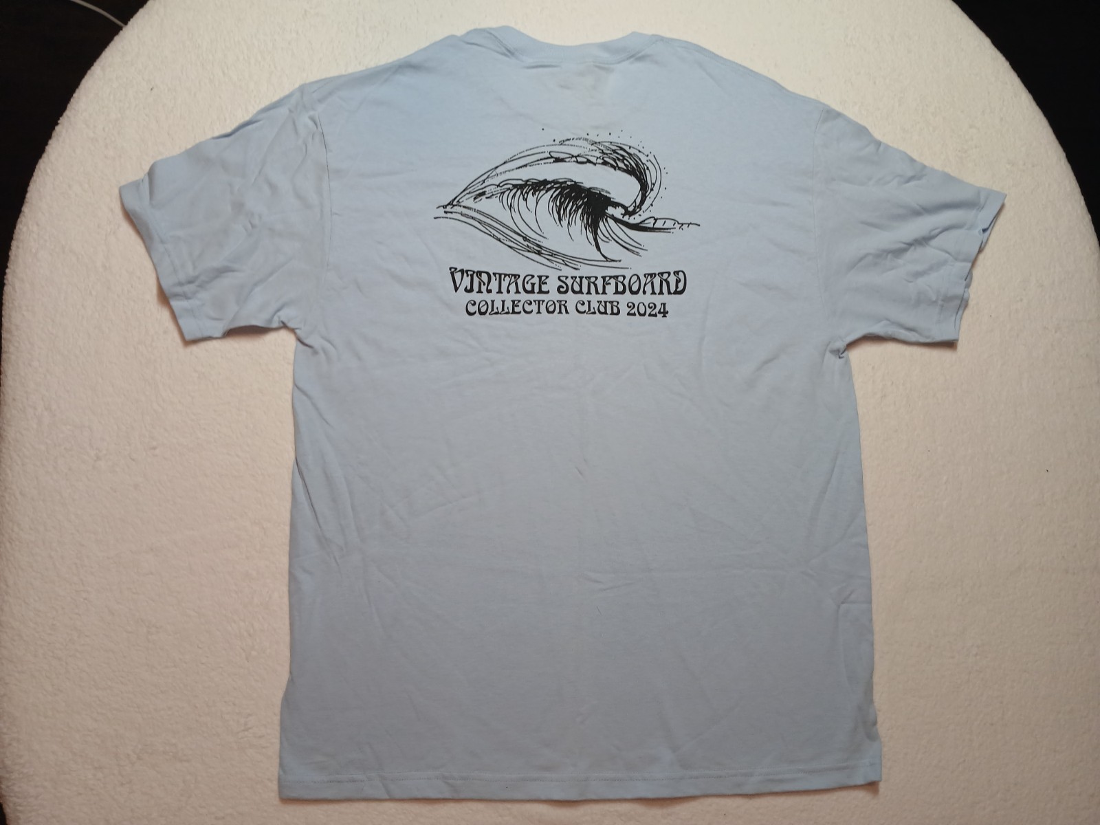2024 Vintage Surfboard Collector Club XL Shirt American Apparel 1301 Light Blue