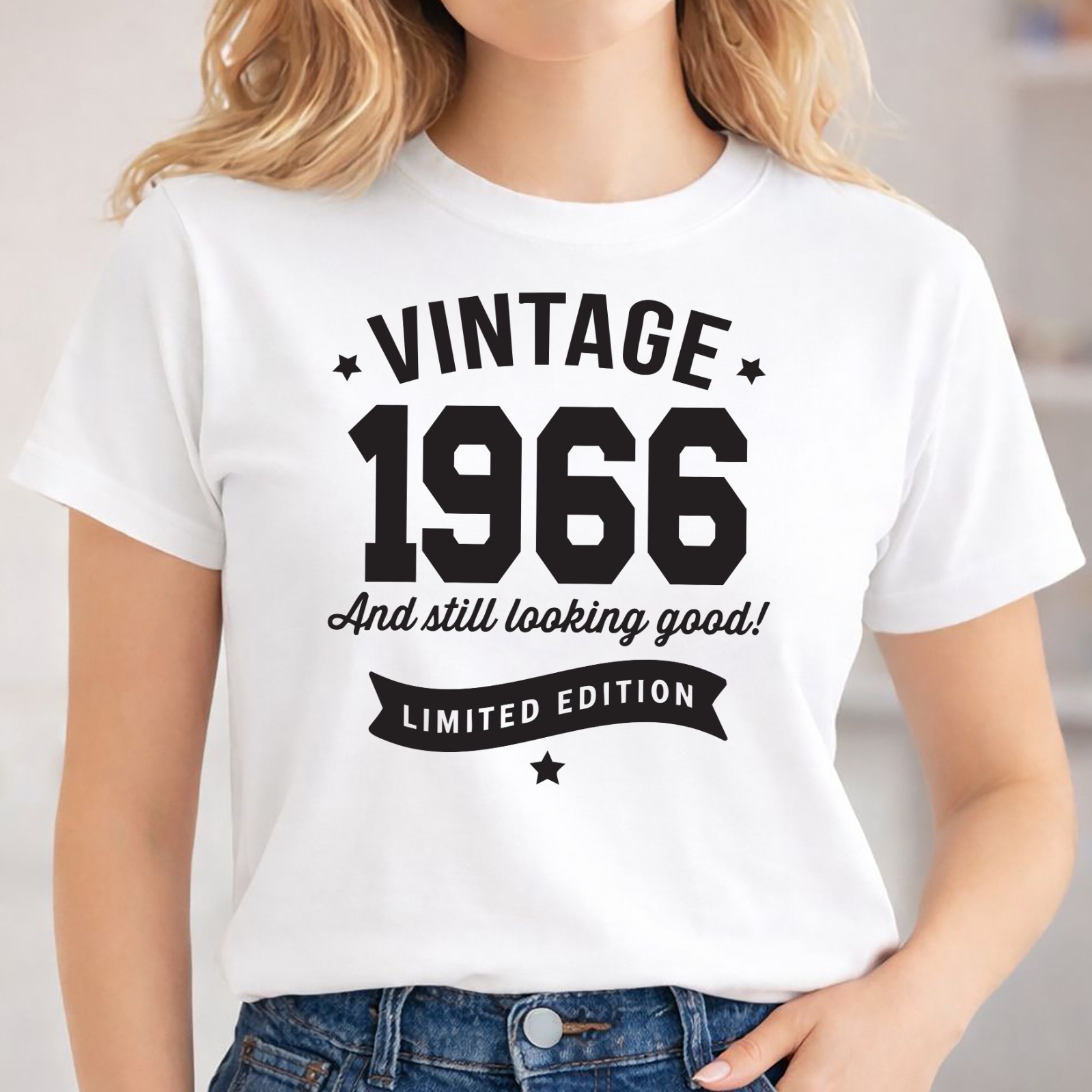 Personalised 60th Birthday Queen Party Women TShirts 1966, Old days 60