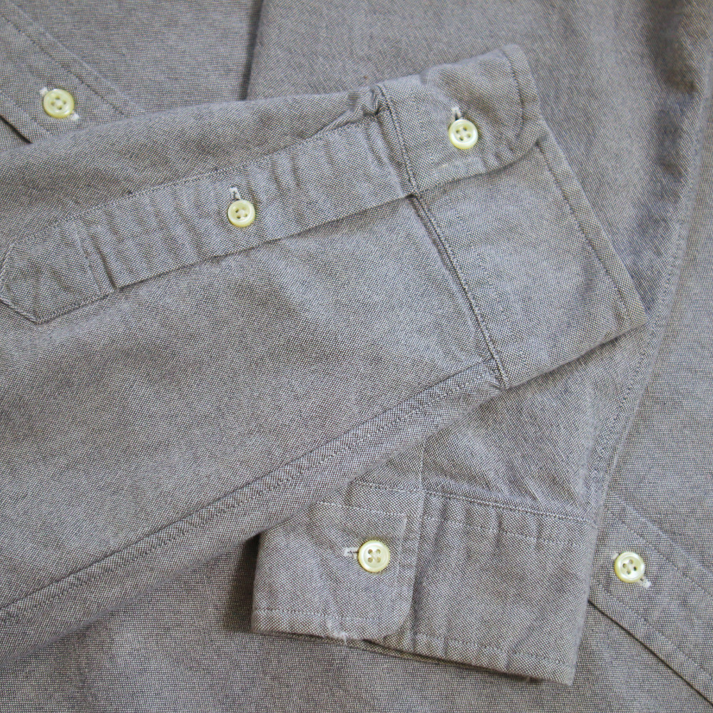 Ralph Lauren Button Down Shirt Extra Large Slim Fit Gray Stretch Oxford