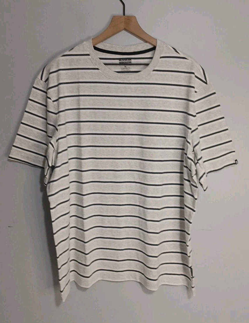 Duluth Trading Alaskan Hardgear Shirt Mens XL Striped Tough Cotton Short Sleeve