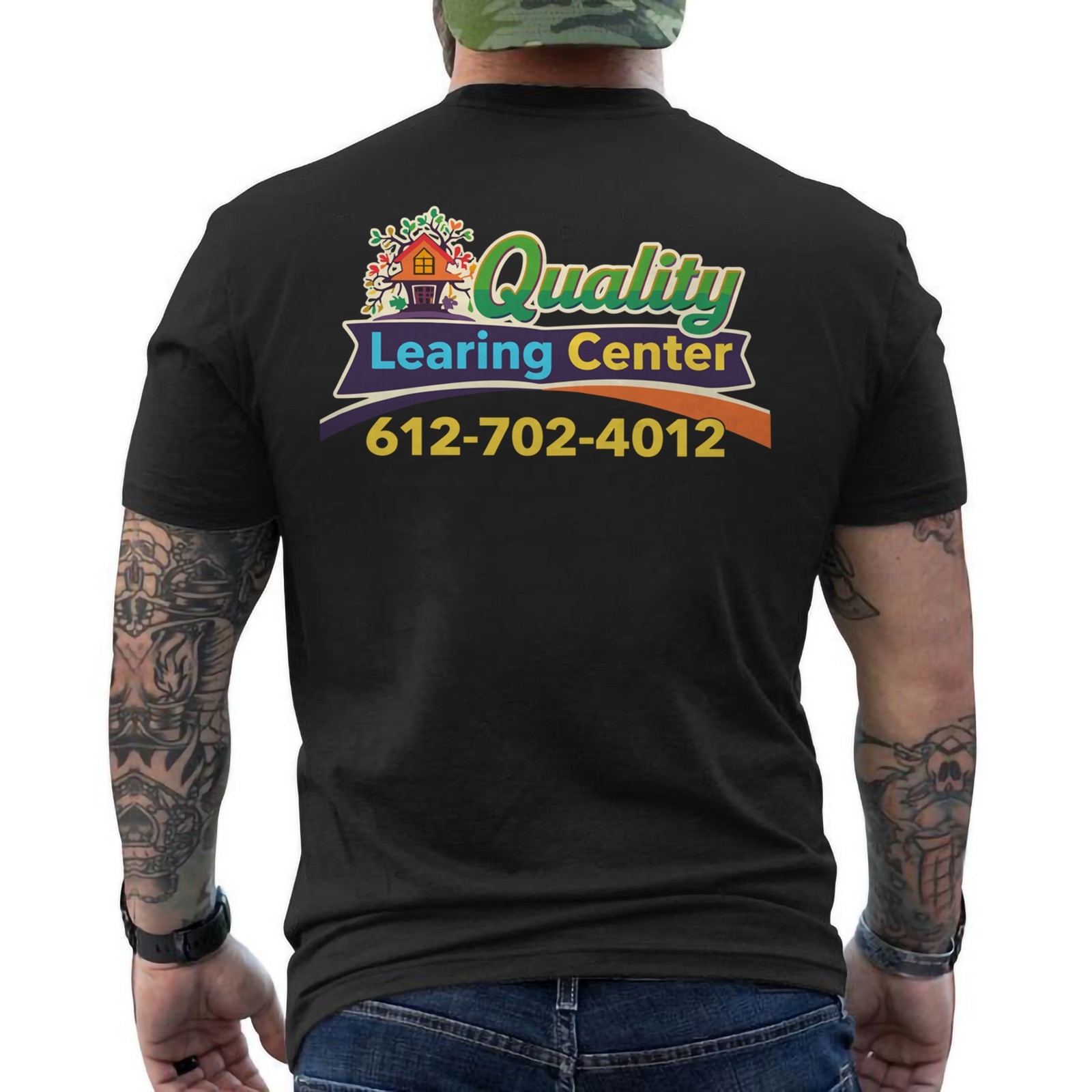 Quality Learing Center T Shirt learning somali day care Parody Education ON BACK
