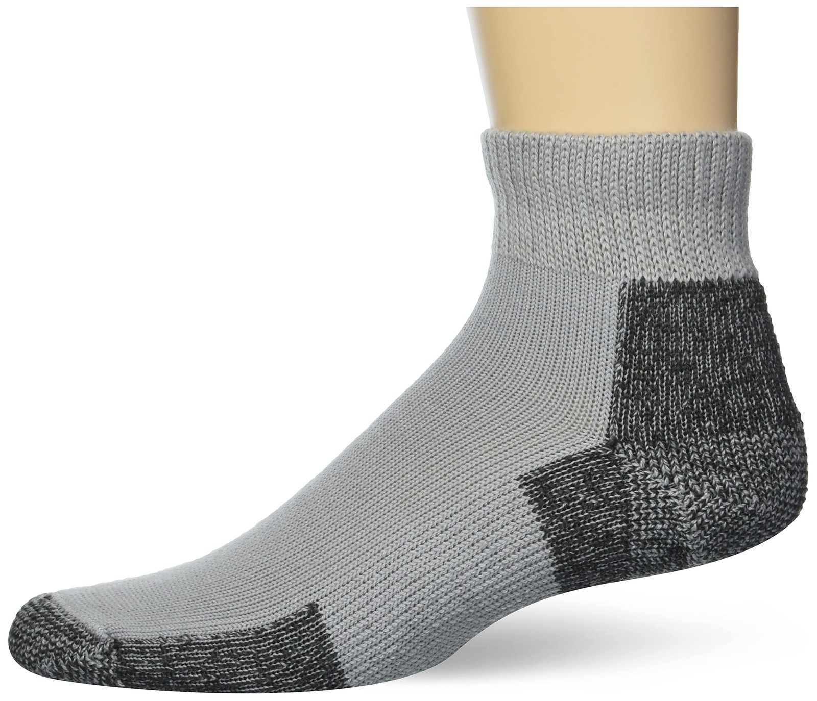 womens JMX Maximum Cushion Ankle Running Sock, Cloud Grey (1 Pair), Medium US