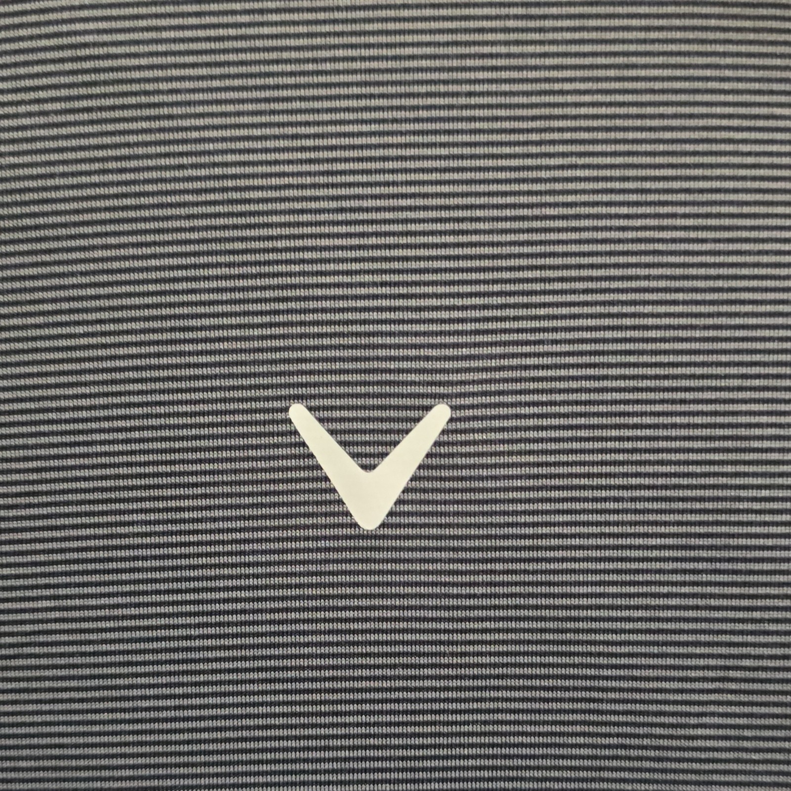 Callaway Men’s L Regular Gray Striped Polo Short Sleeve Embroidered Logo Button