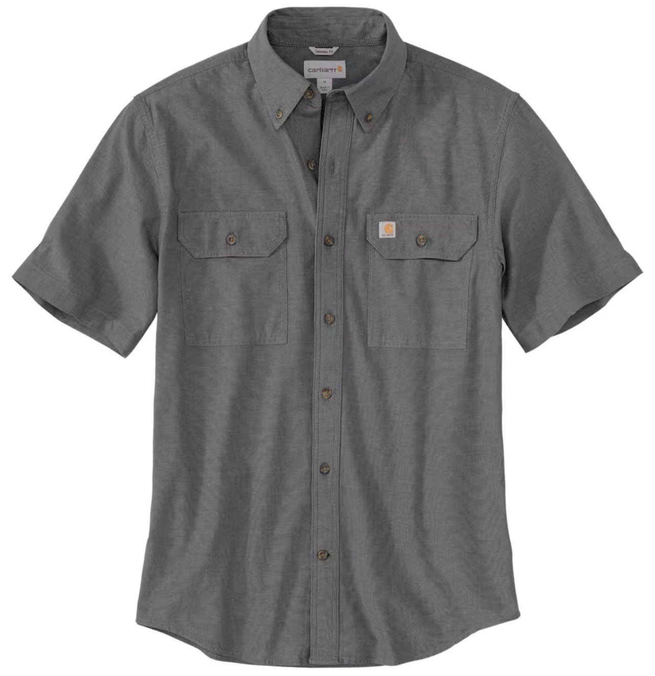 Carhartt Loose-Fit Midweight Chambray Button Up Short-Sleeve Shirt 4XL