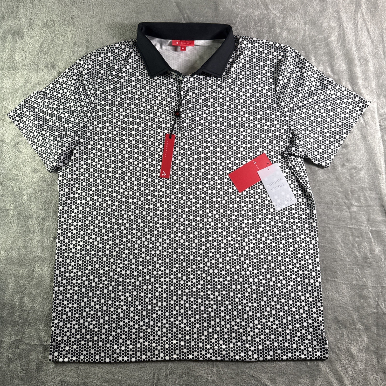 Redvanly Stearn Golf Polo Shirt Tuxedo Rugby Men’s Sz XL NWT Performance Stretch