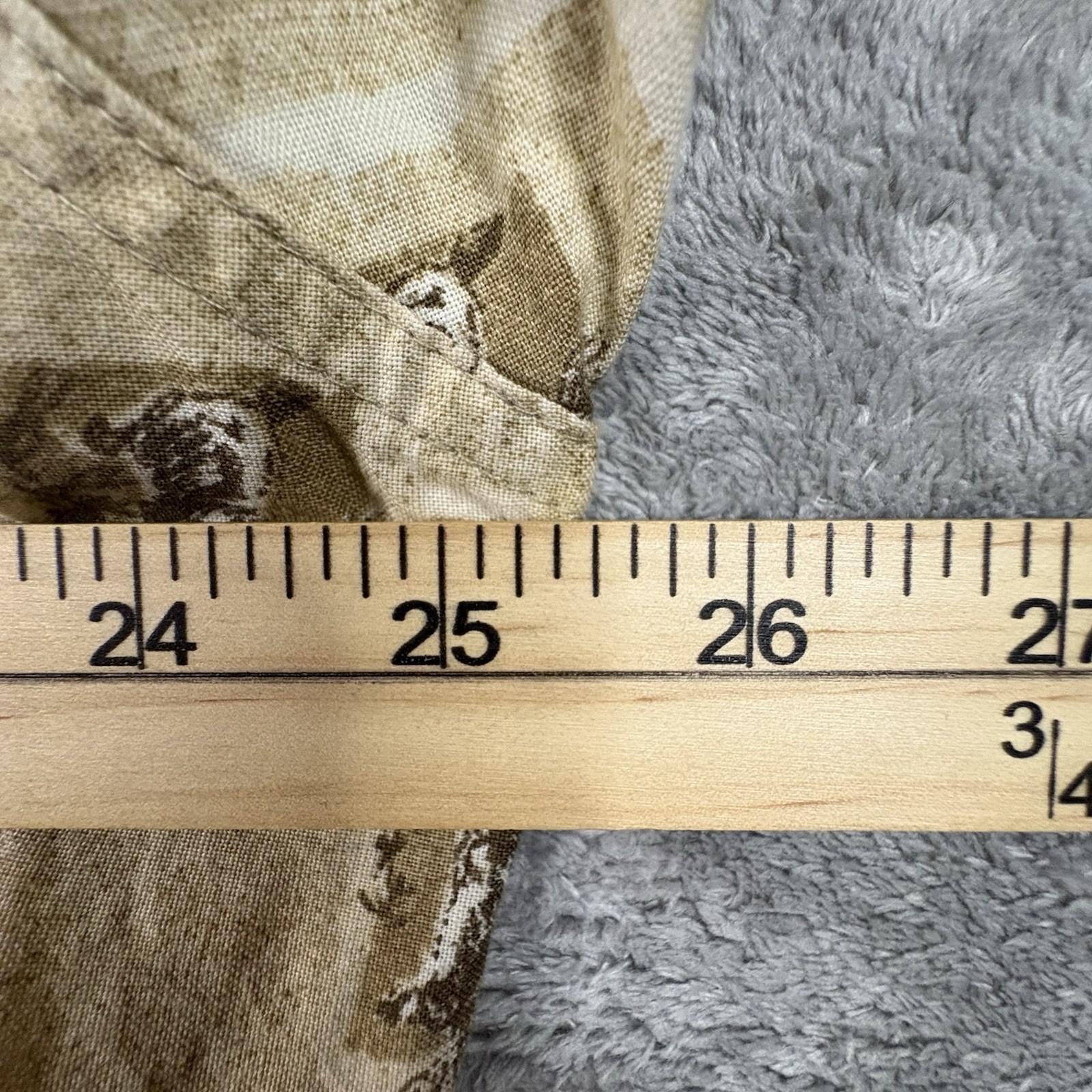 Woolrich Men’s XL Tan Deer AOP Button Down SS Outdoor Shirt SEE DESCRIPTION