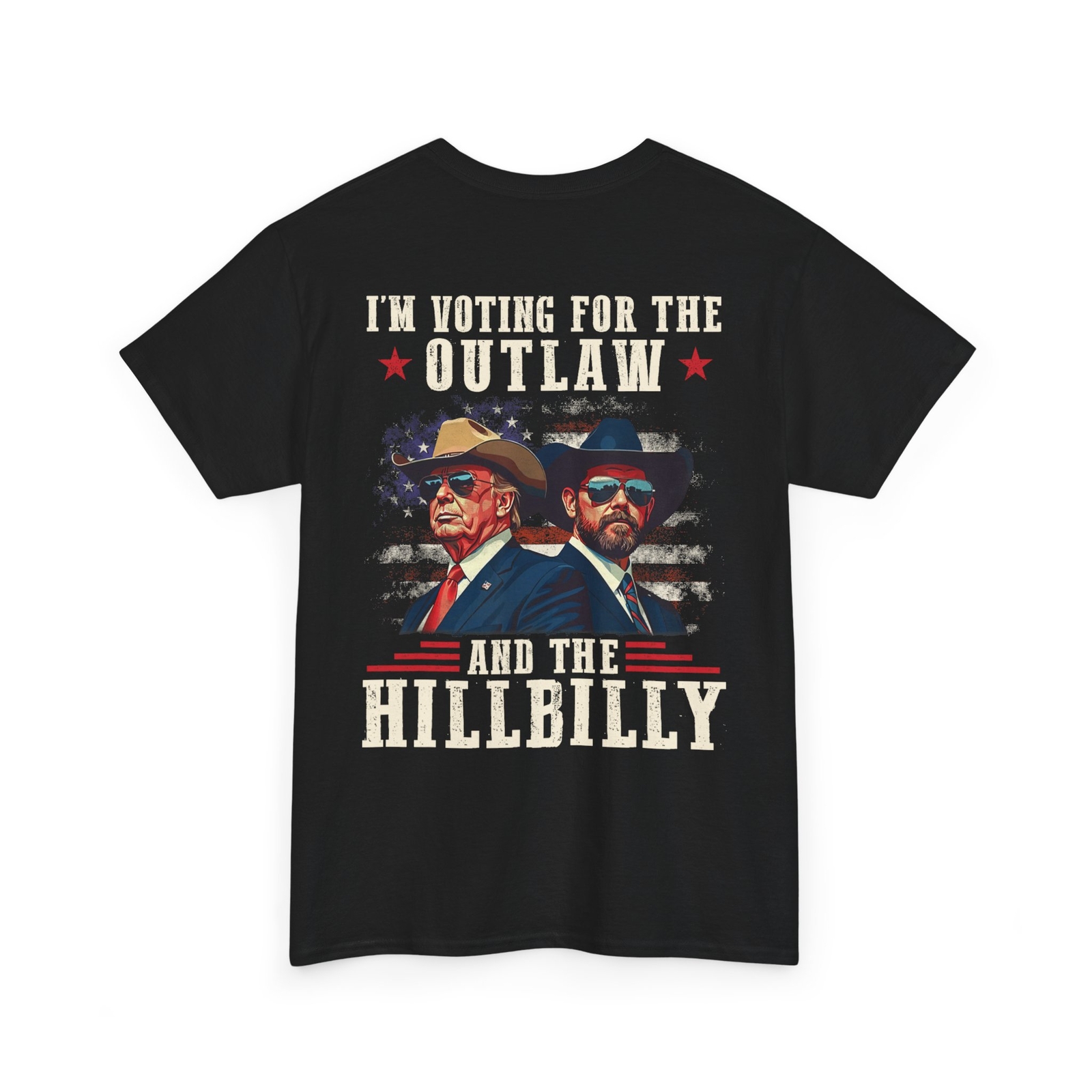 I’m Voting For The Outlaw And The Hillbilly Trump Vance 2024 (2 Side) T-Shirt