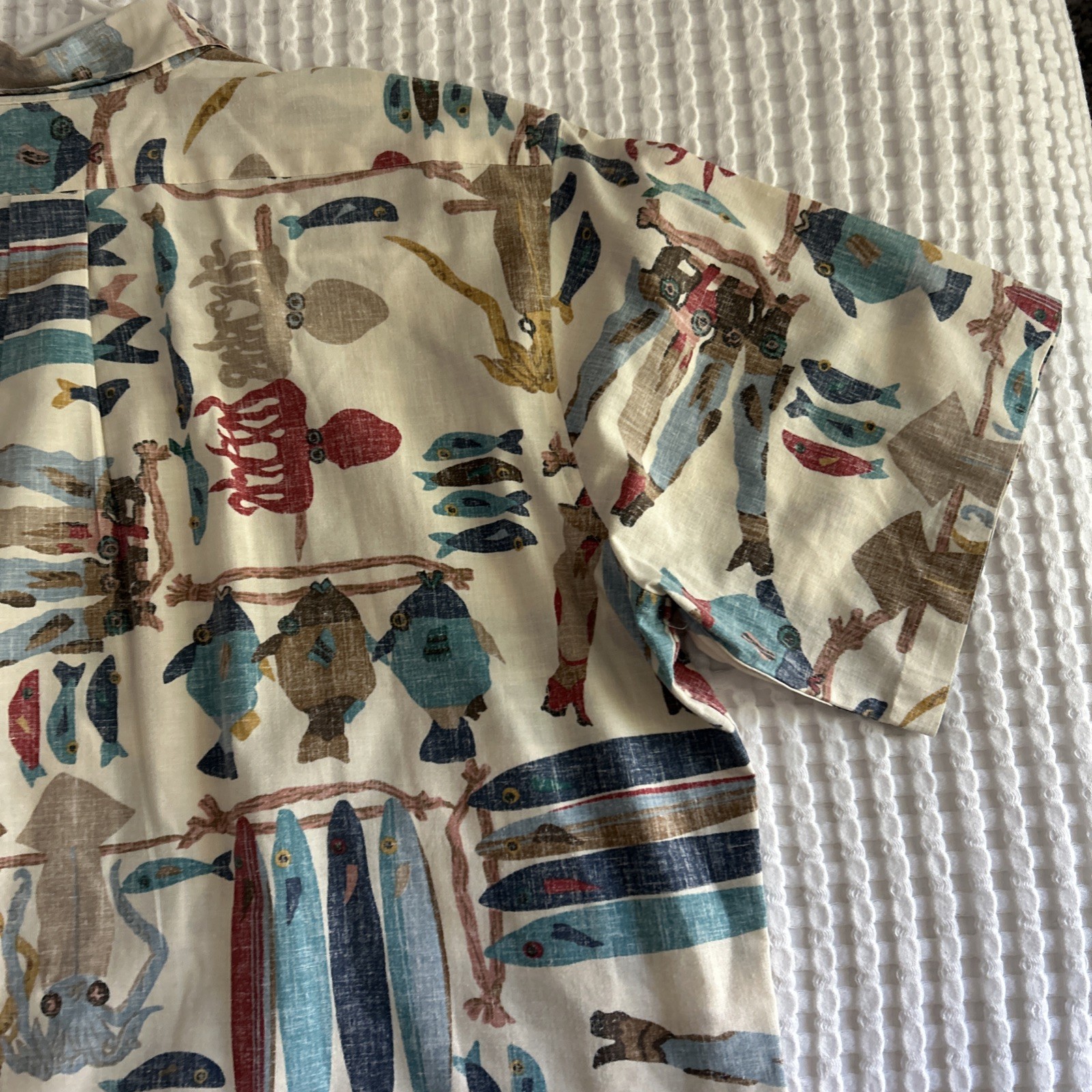 Reyn Spooner Vintage Men’s XL Colorful Sea Life Hawaiian Shirt Short Sleeve