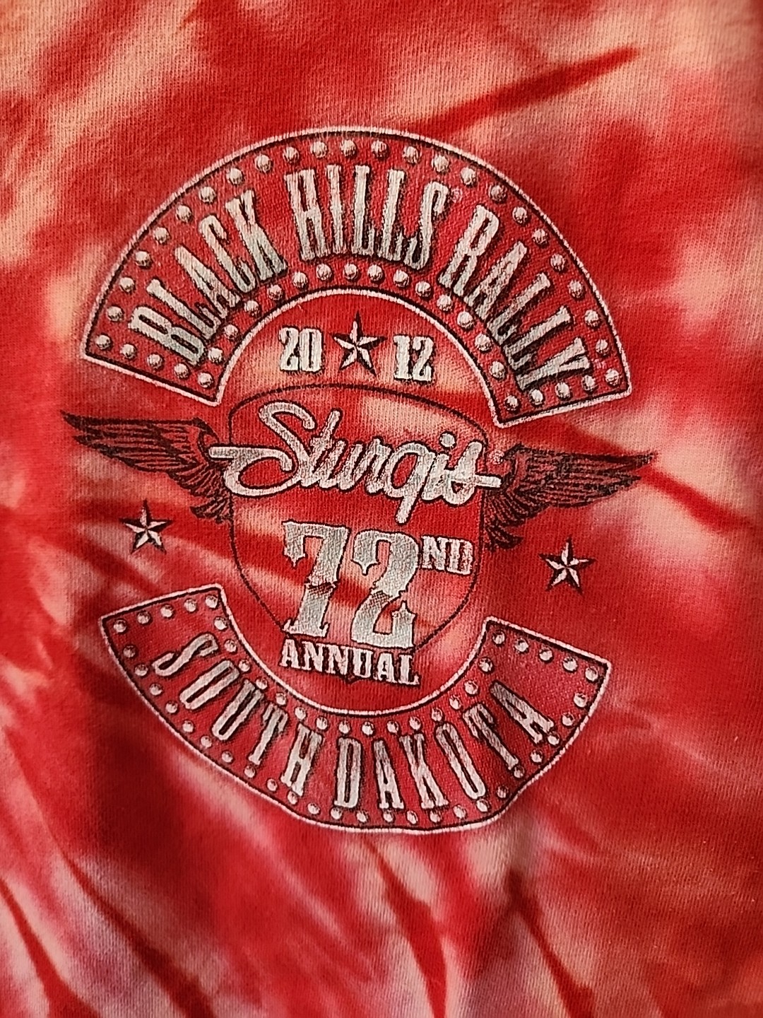 Red Tie Dye Black Hills Rally 2012 Sturgis 72nd Annual South Dakota