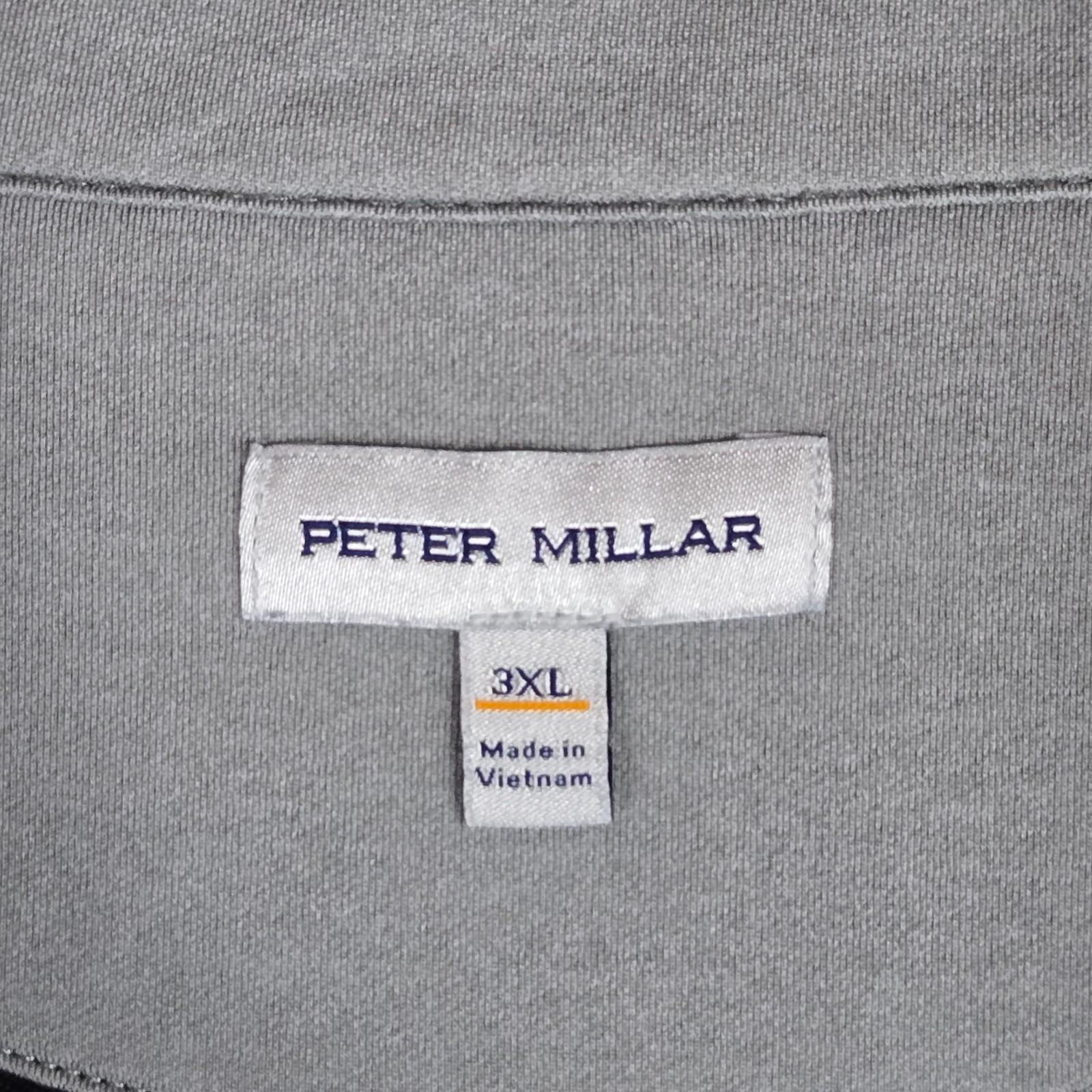 PETER MILLAR Mens Size 3XL Performance 1/4 Zip Perth Pullover Black Golf XXXL