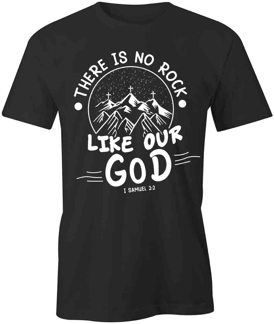 THERE IS NO ROCK LIKE OUR GOD TShirt Tee Short-Sleeved Cotton CLOTHING S1BSA101