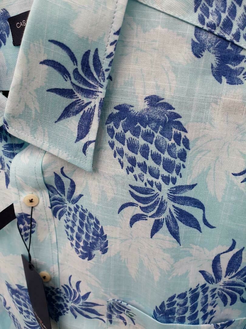 CASA MODA NEW SUMMER PINEAPPLE SHORT SLEEVE SHIRT 2xl 3XL4XL5XL6XL 7XL