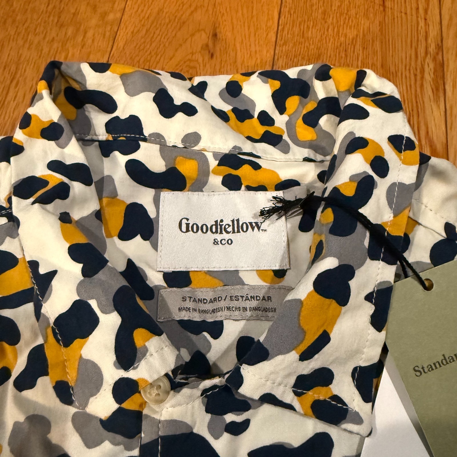 Goodfellow & Co Shirt Mens L Leopard Print Standard Fit Button Up NWT