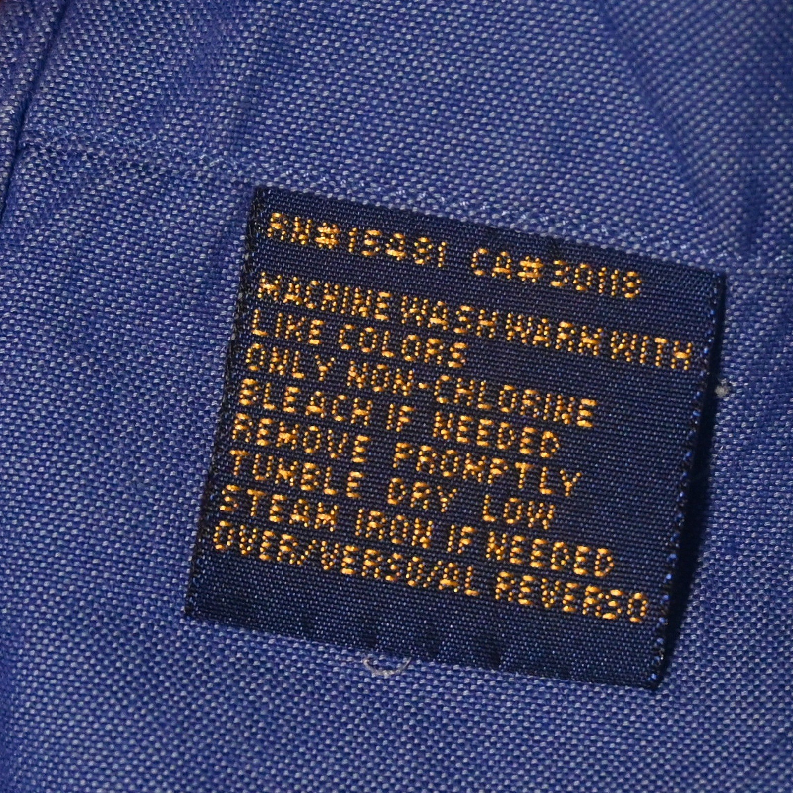 Tommy Hilfiger Button Down Mens Embroidered Crest 16.5 32-33 Blue Hong Kong
