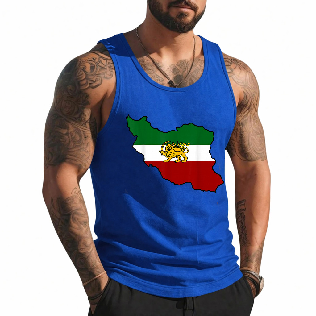 Iran Flag with Lion and Sun Shirt, Iranian Roots Freedom Women Men Tank Top