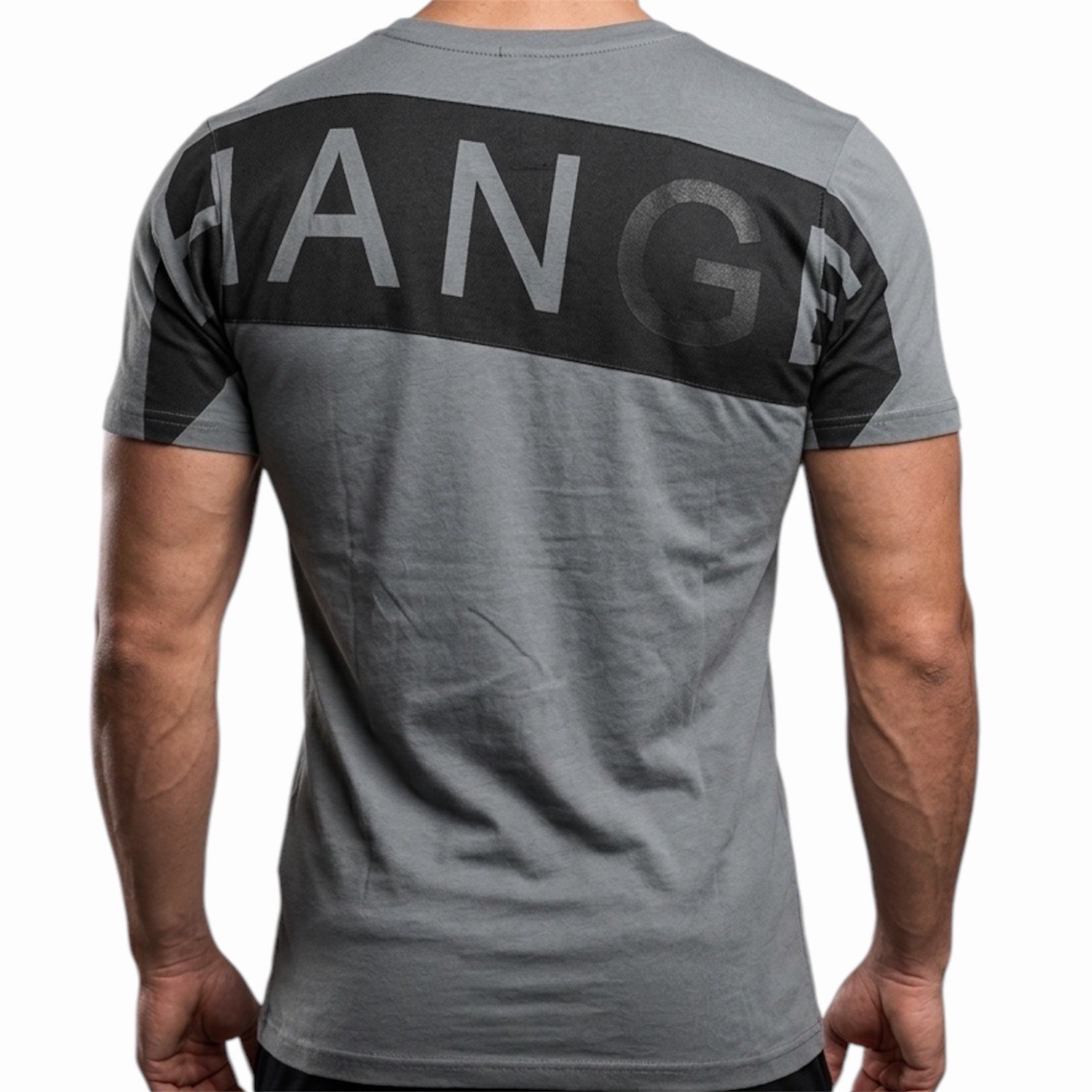 ARMANI EXCHANGE Grey BIAS Short Sleeve Slim Fit Designer V-NECK T-shirt NWT