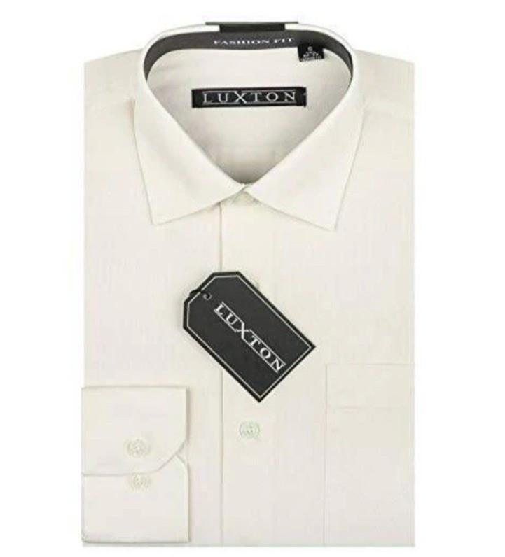 Luxton Convertible cuff men shirt multiple size in color ,beige