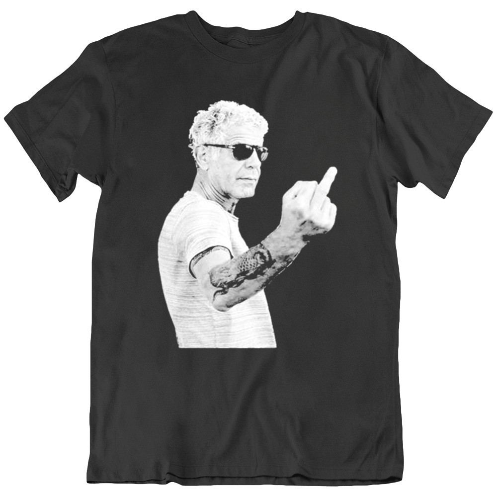 Anthony Bourdain The Finger Author New York Chef T-Shirt Tee Gift New