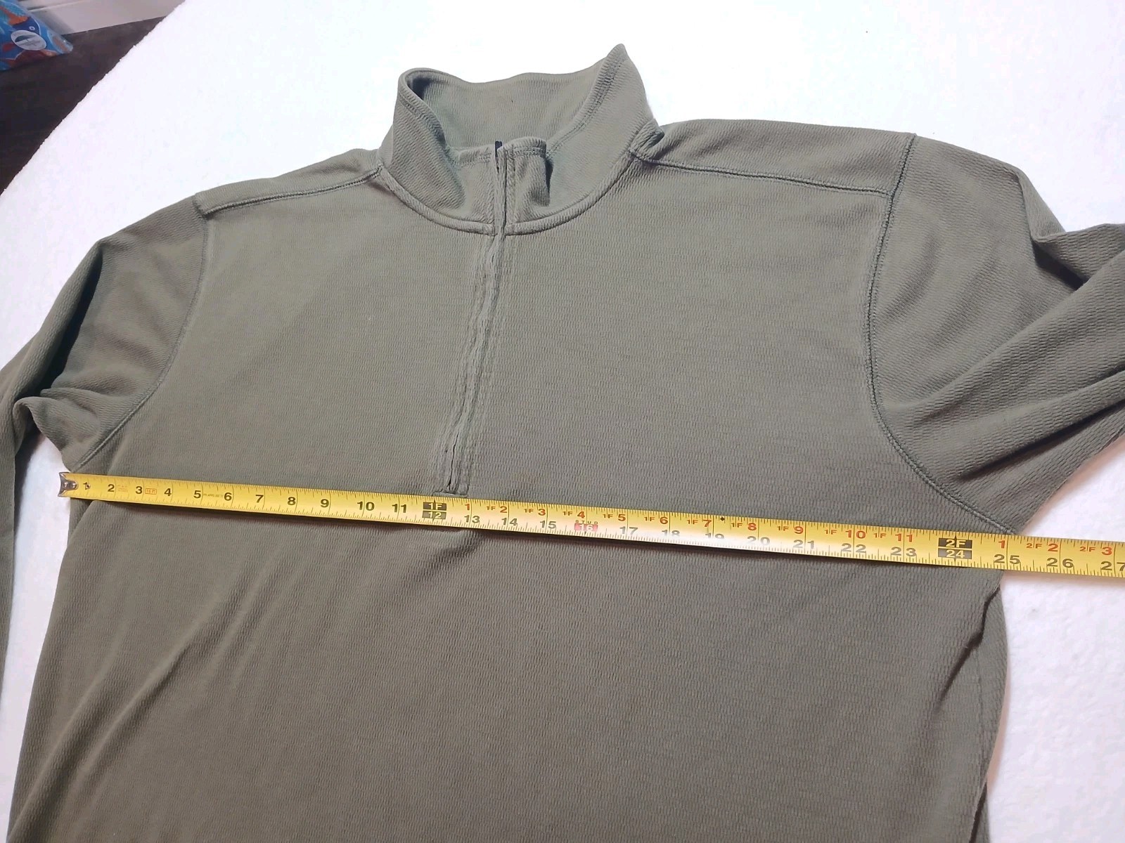Carhartt Thermal Shirt Men’s Extra Large Green 1/2 Zip Pullover 104428 G72*