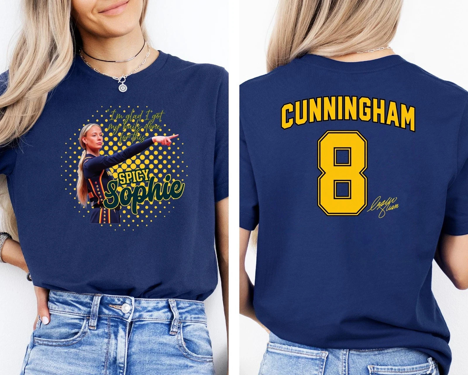 Sophie Cunningham Point God Basketball, Sophie Cunningham 8 Front & Back T-Shirt