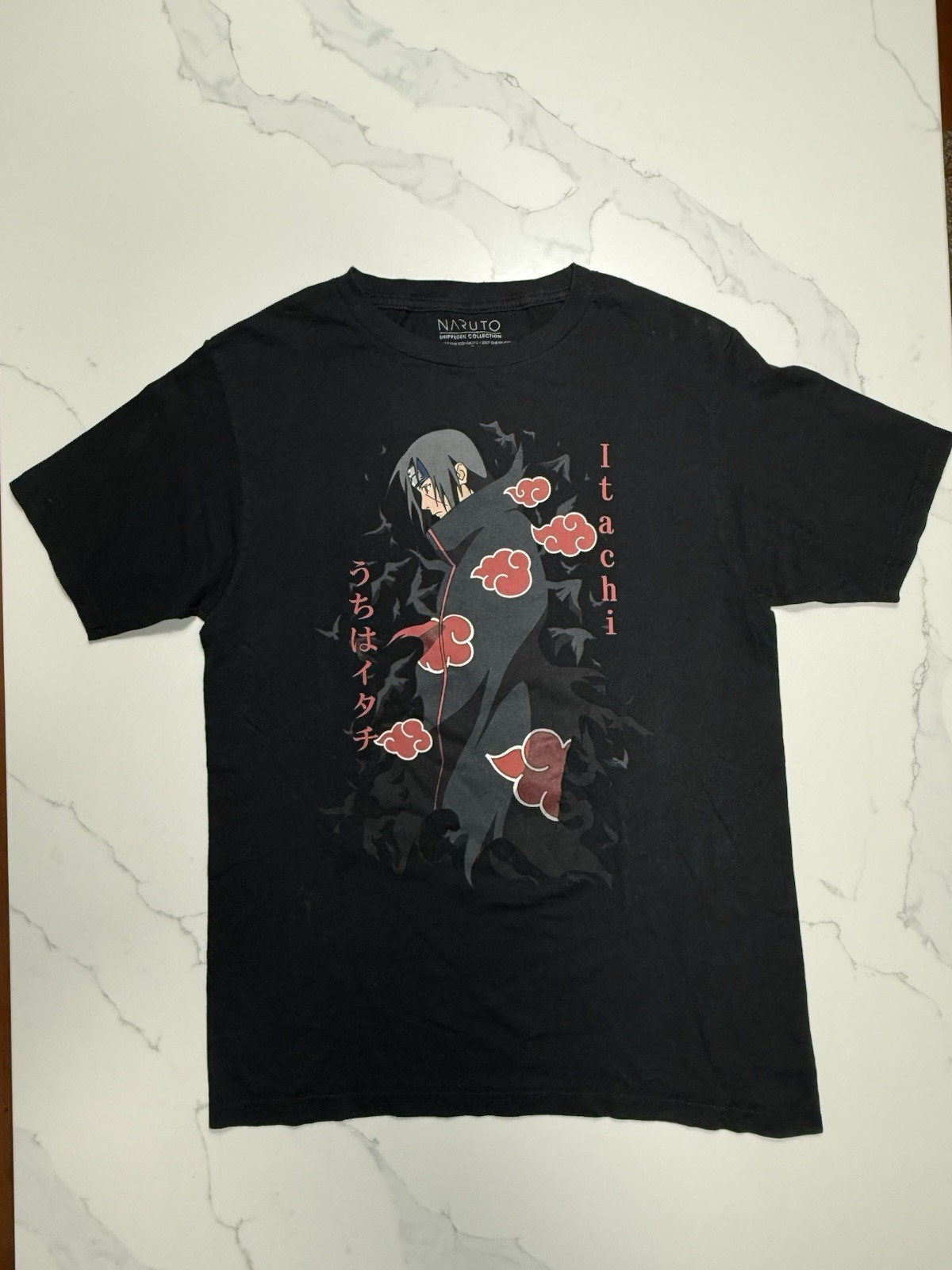 Vintage Y-2K NARUTO SHIPPUDEN Anime Character Print T-Shirt Side Profile