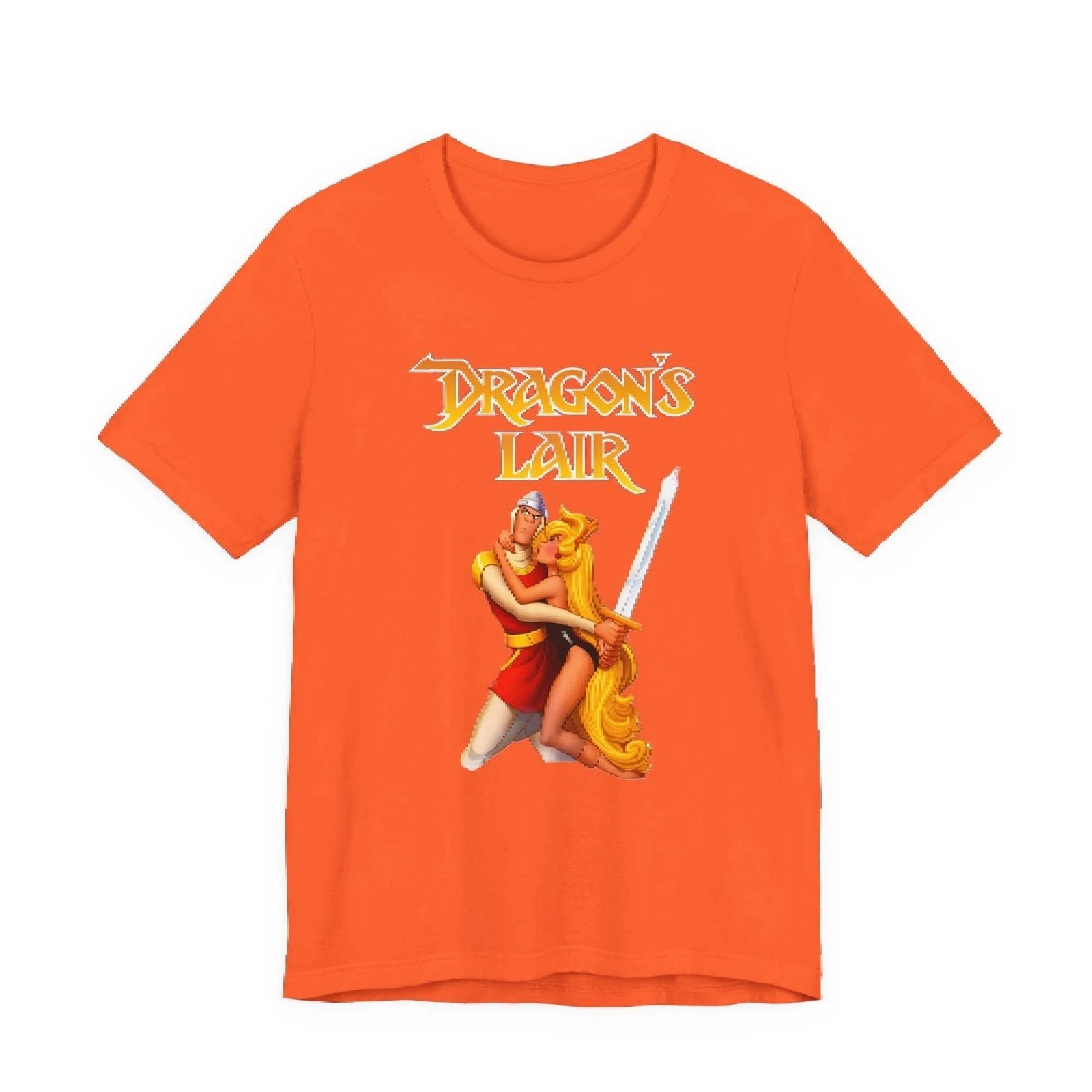 Dragons Lair Arcade SNES Retro Style Cover Art Unisex Jersey Short Sleeve Tee
