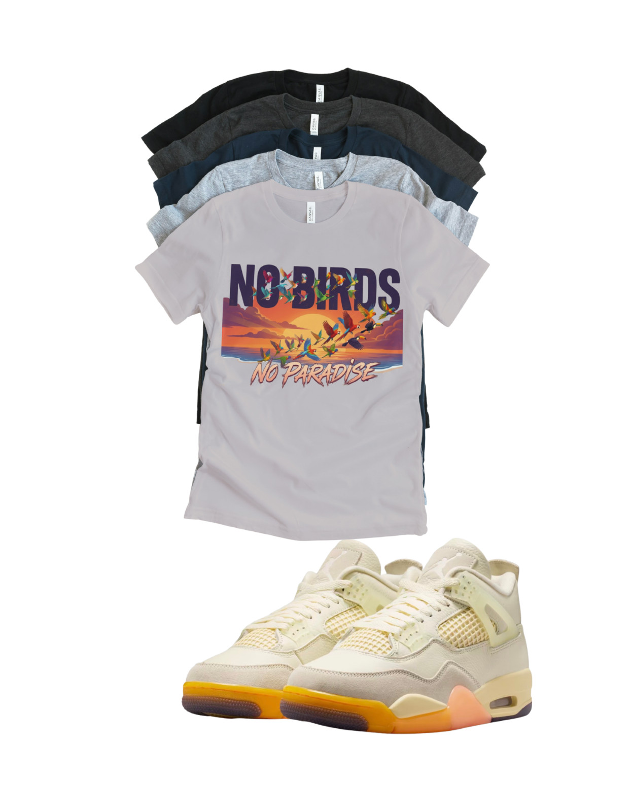 Shirt to match Jordan 4 Birds of Paradise No Paradise Sneakerhead Match Tee
