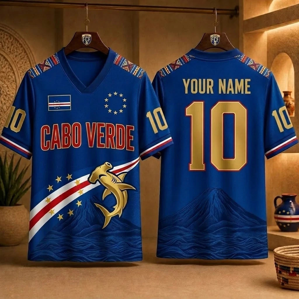 Custom Name Cape Verde FIFA World Cup 2026 3D shirt reprint VK13863