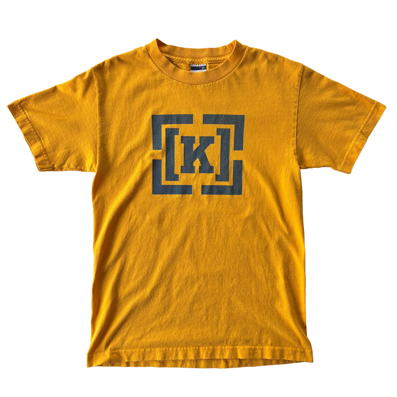 Vintage Krew Kr3w Skateboarding T Shirt Yellow Streetwear Size S