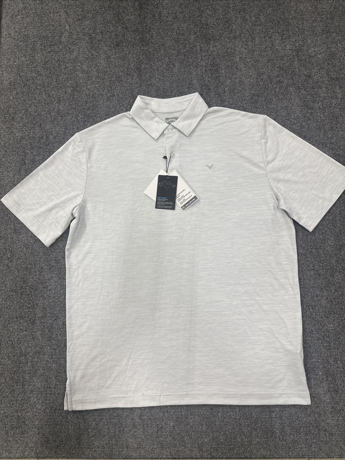 Callaway Nwt Polo Shirt Opti-Dri Golf Tradewinds Heather Gray Shirt M