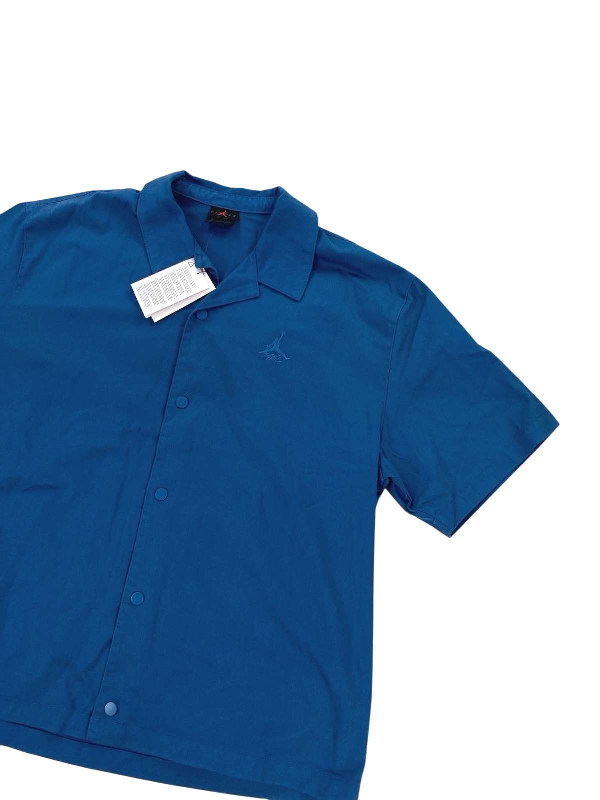 NEW Jordan Essentials Snap Button Statement Shirt Industrial Blue FN4625-457