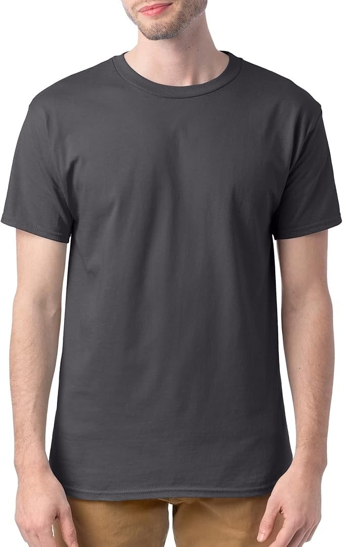 Hanes Men Crew neck T-Shirt 4-Pack ComfortSoft 100% Cotton Heavyweight Tee Plain