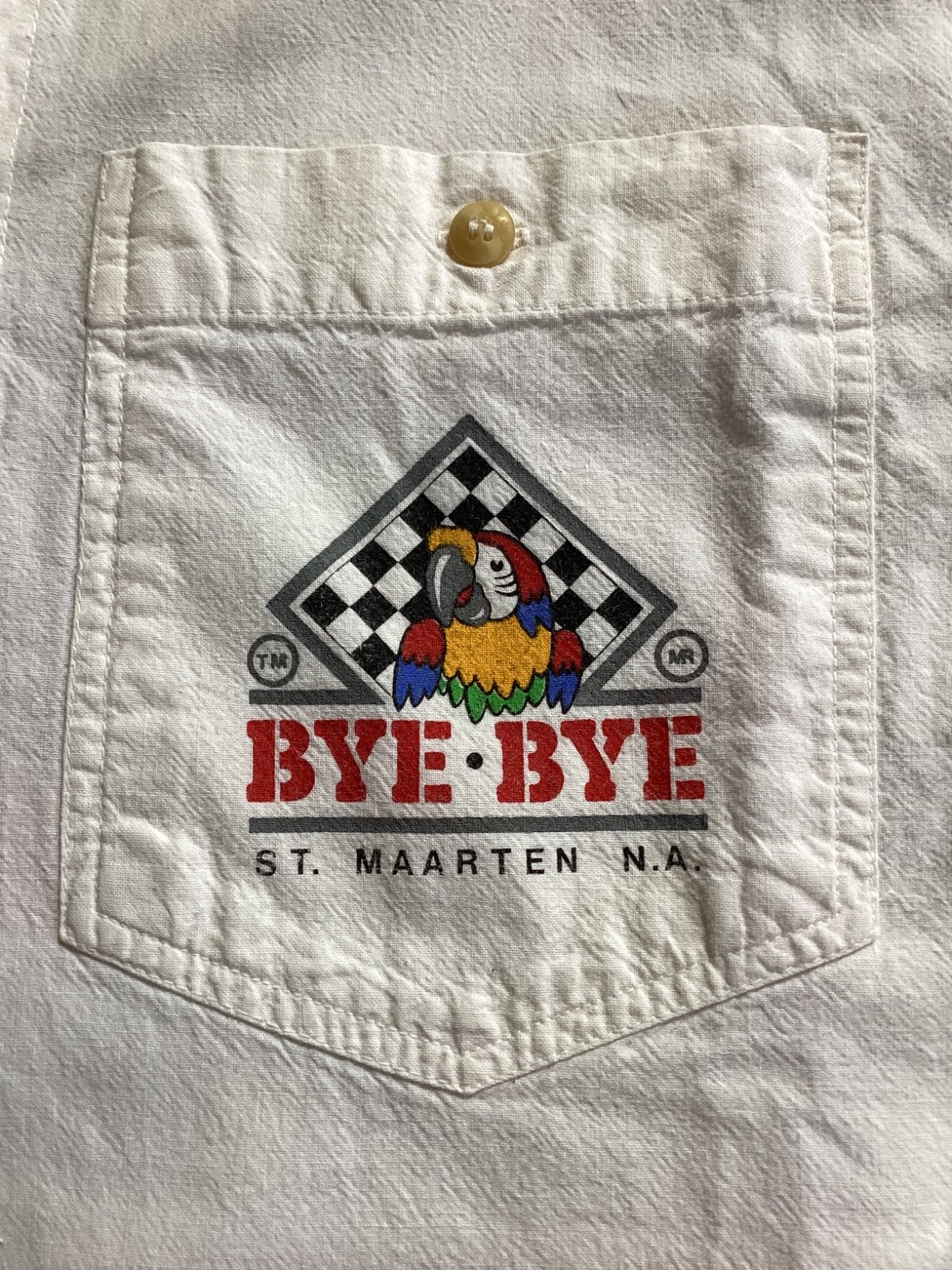 Bye – Bye St. Maarten N.A. Vintage Men’s Button-Up Souvenir Shirt XL 4