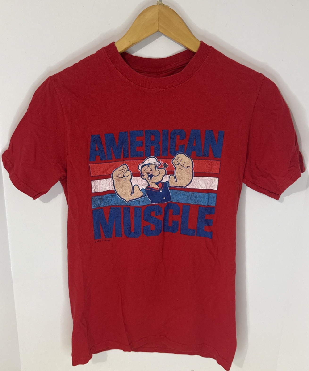 Brisco Brands American Muscle Popeye T-Shirt Size S Red