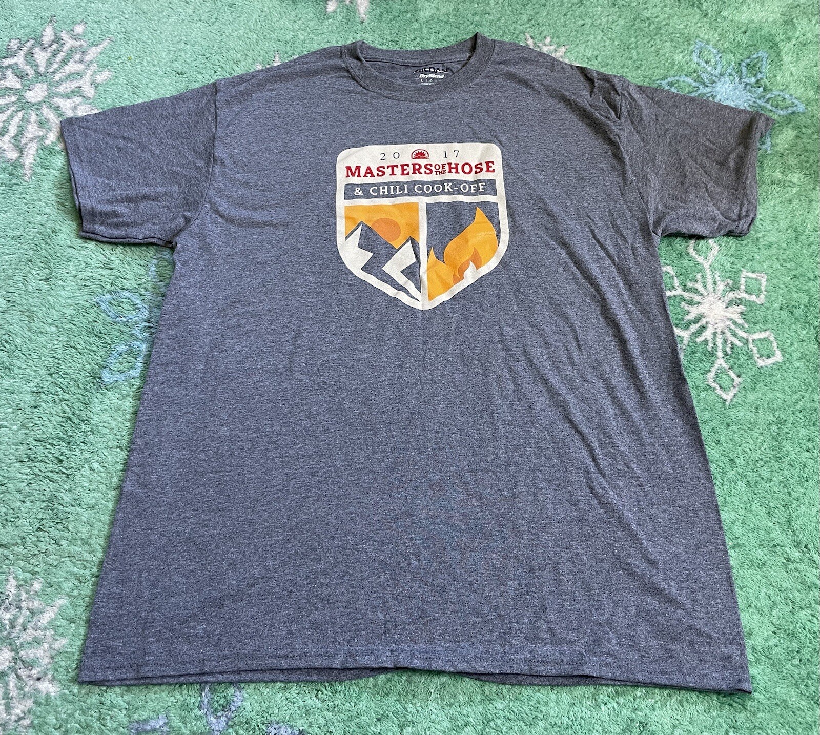 NEW Gildan Dryblend Men’s Large “Master Of The Hose” Shirt -Sunday River Fireman