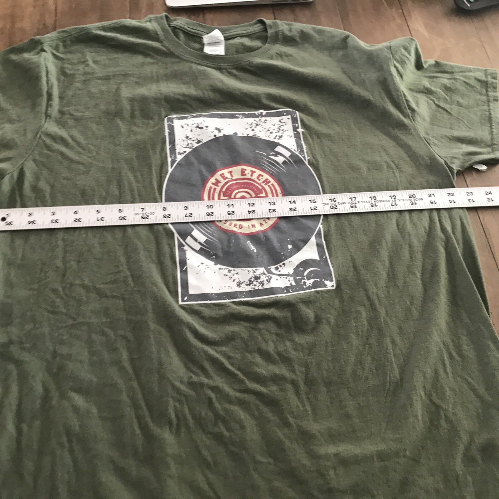 Wet Etch “Pressed In AZFSM” Vinyl Record Setting T-shirt Men’s XL New Vintage LP