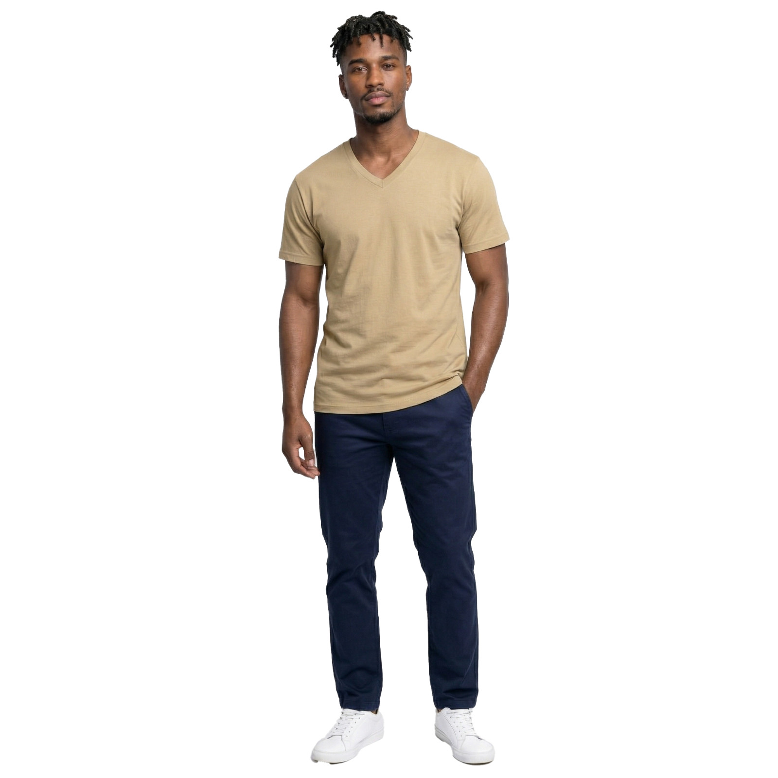 Access Men’s Heavyweight Short Sleeve Cotton V-Neck T-Shirt (Pack of 3)