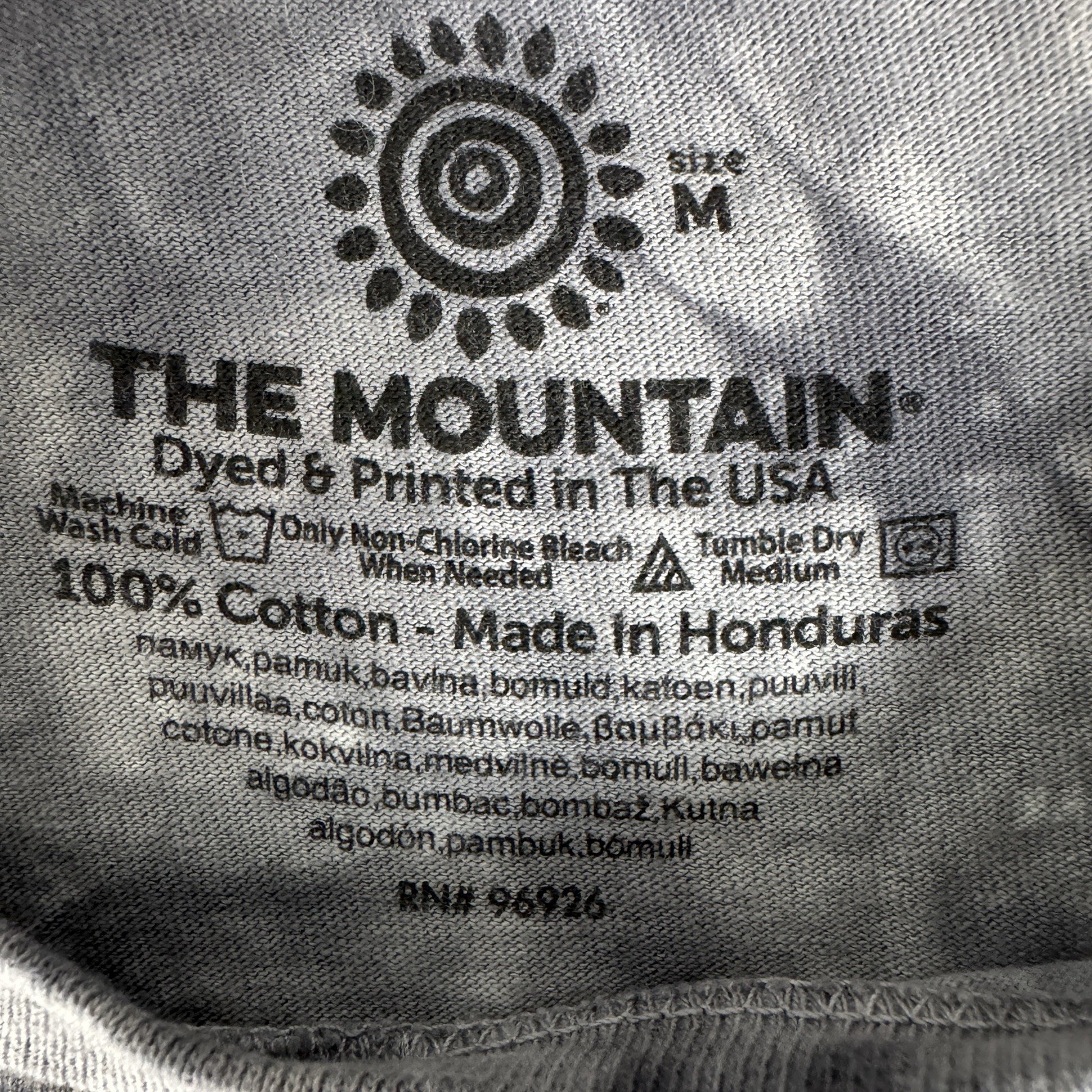The Mountain Krakitten Shirt M Gray Tie Dye Orange Cat Kitten Kraken Pirate Ship