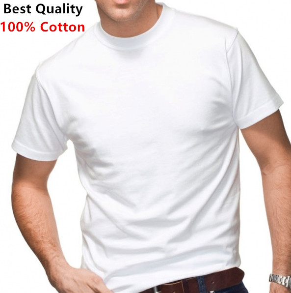 New 3 Pack Men’s 100% Cotton Tagless T-Shirt Undershirt Tee Plain White S-XL