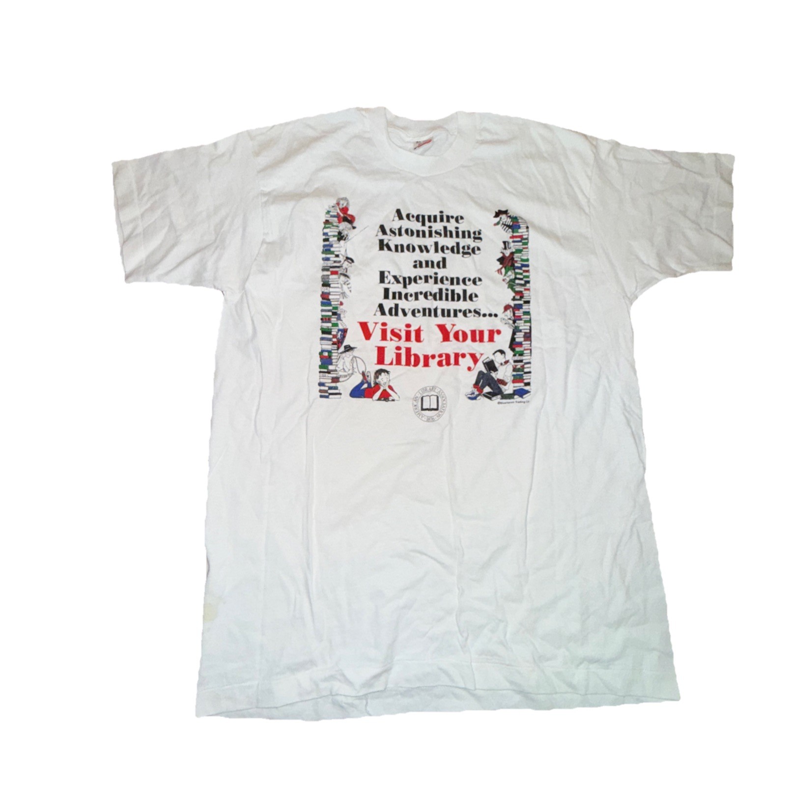 Vintage 1990s Rivertown Trading Visit Your Library T-Shirt FOTL XL