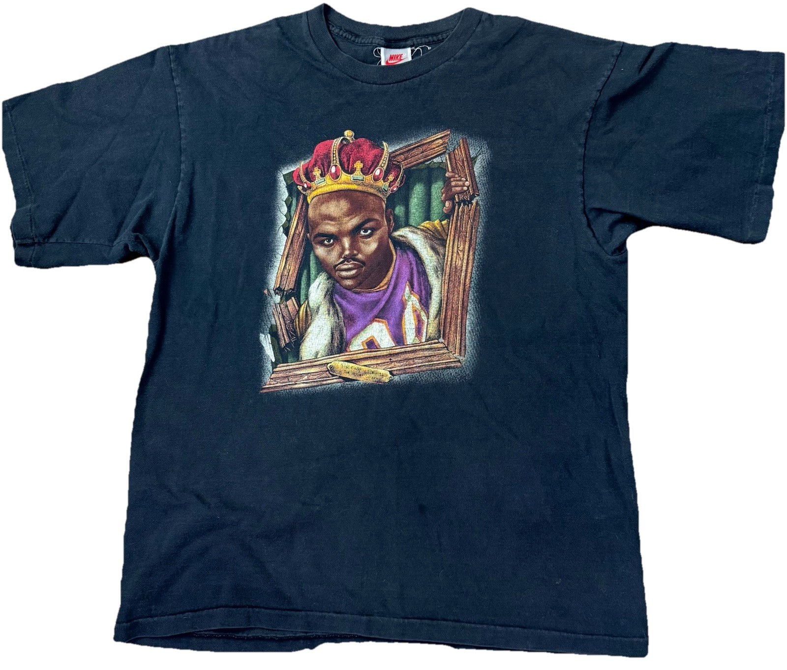 Vintage Nike Sir Charles Barkley T-Shirt Mens M Black Court Breakout 90s Gabol