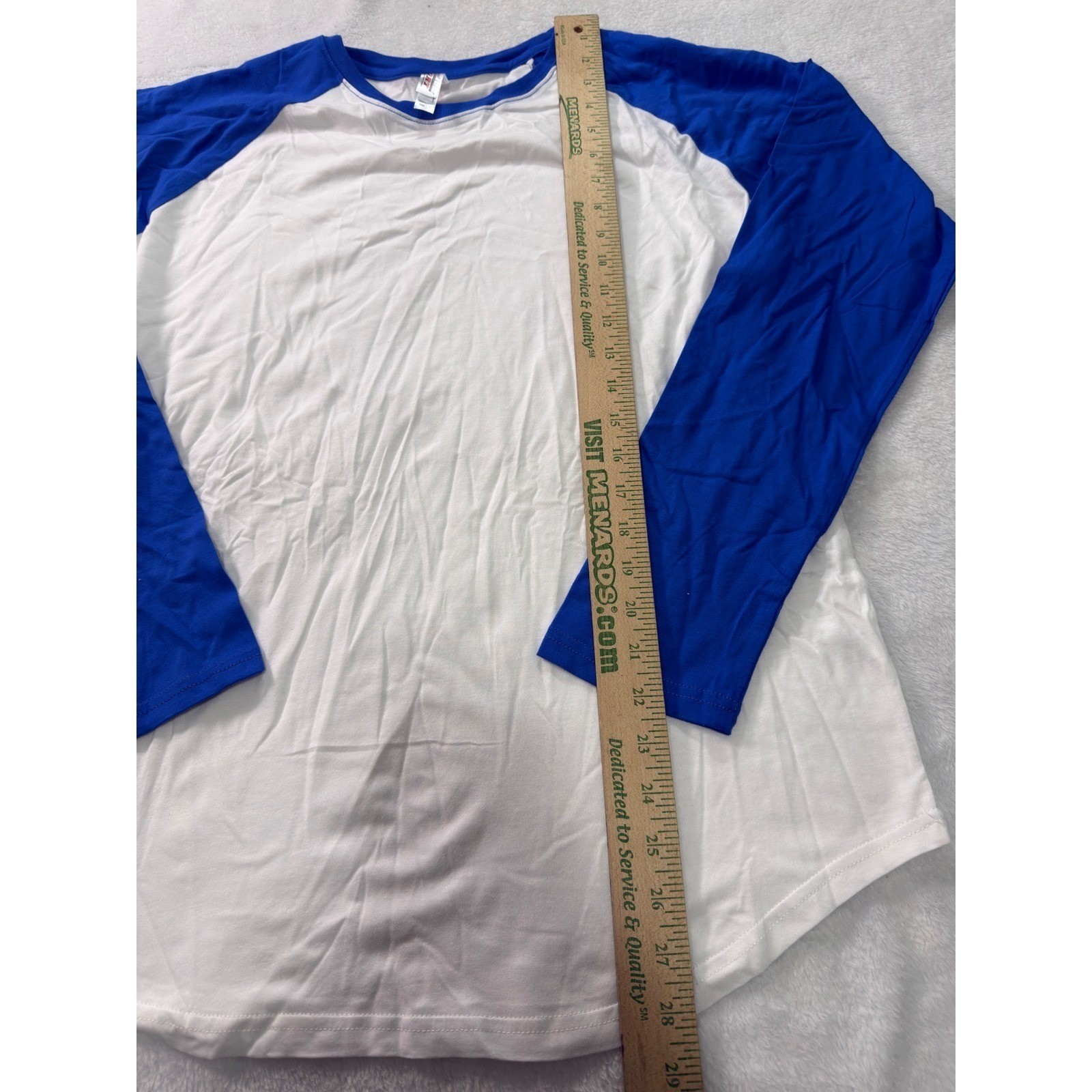 Royal Avalon Sport Mens Large Baseball Tee Royal Blue White Raglan Cotton 6Pk