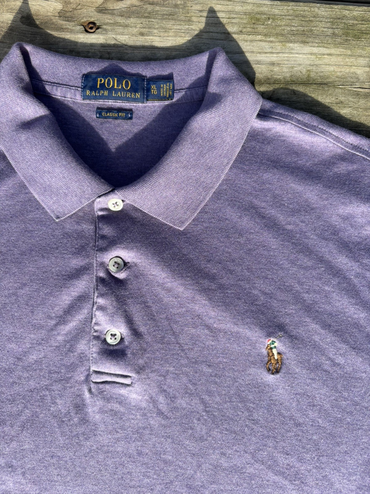 Polo Ralph Lauren Purple Pima Cotton Polo Shirt Men’s XL Short Sleeve