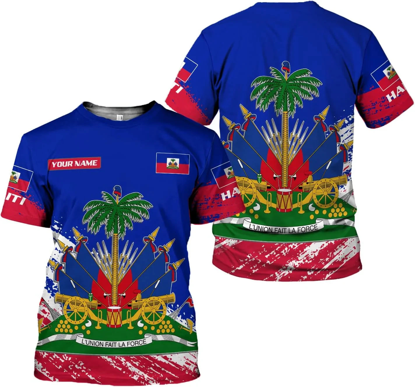 Personalized Haiti Patriotic Shirt , Colorful Haiti Flag Jersey Shirt S-5XL V2