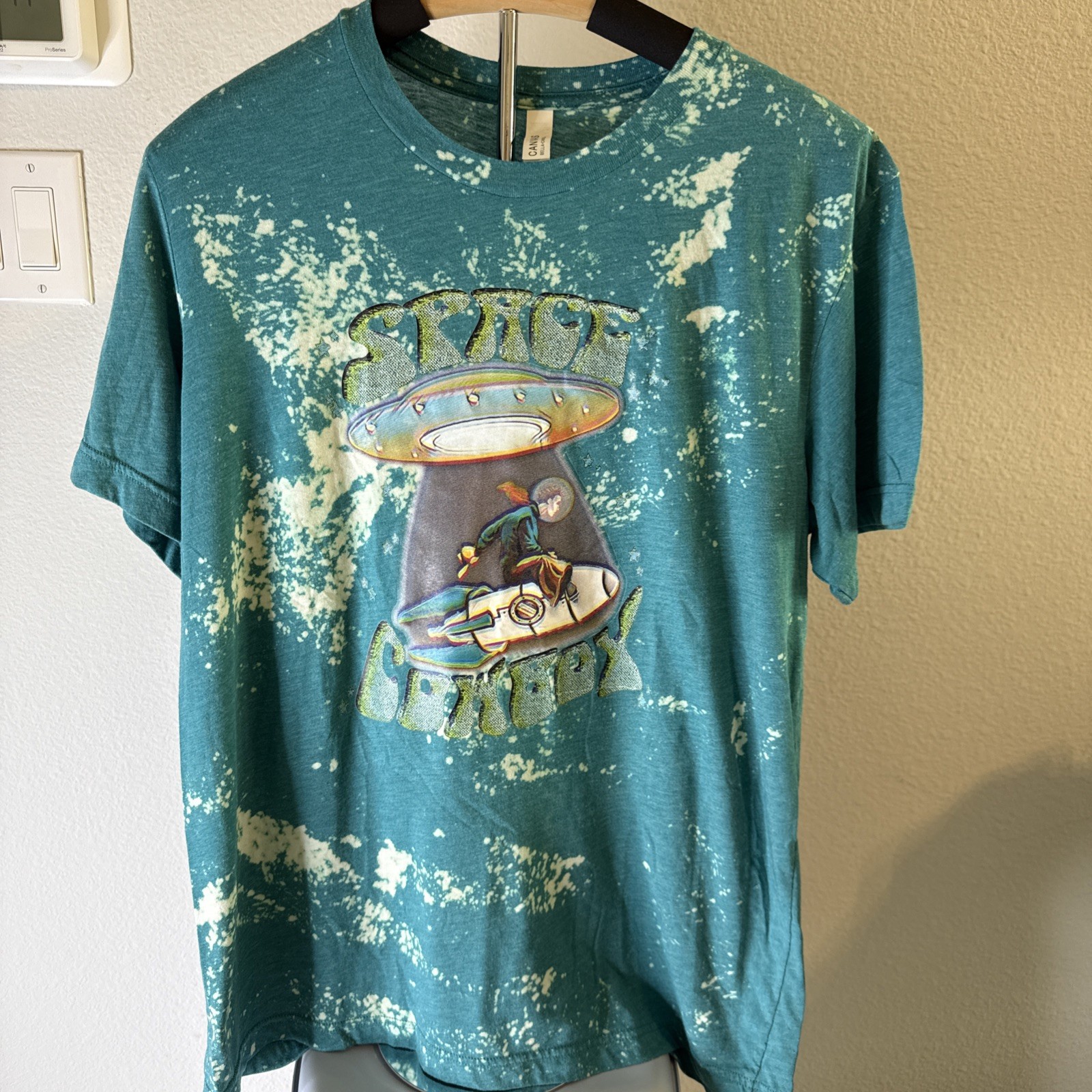 Bella Canvas Space Cowboy Graphic TShirt Super Soft Green Size L