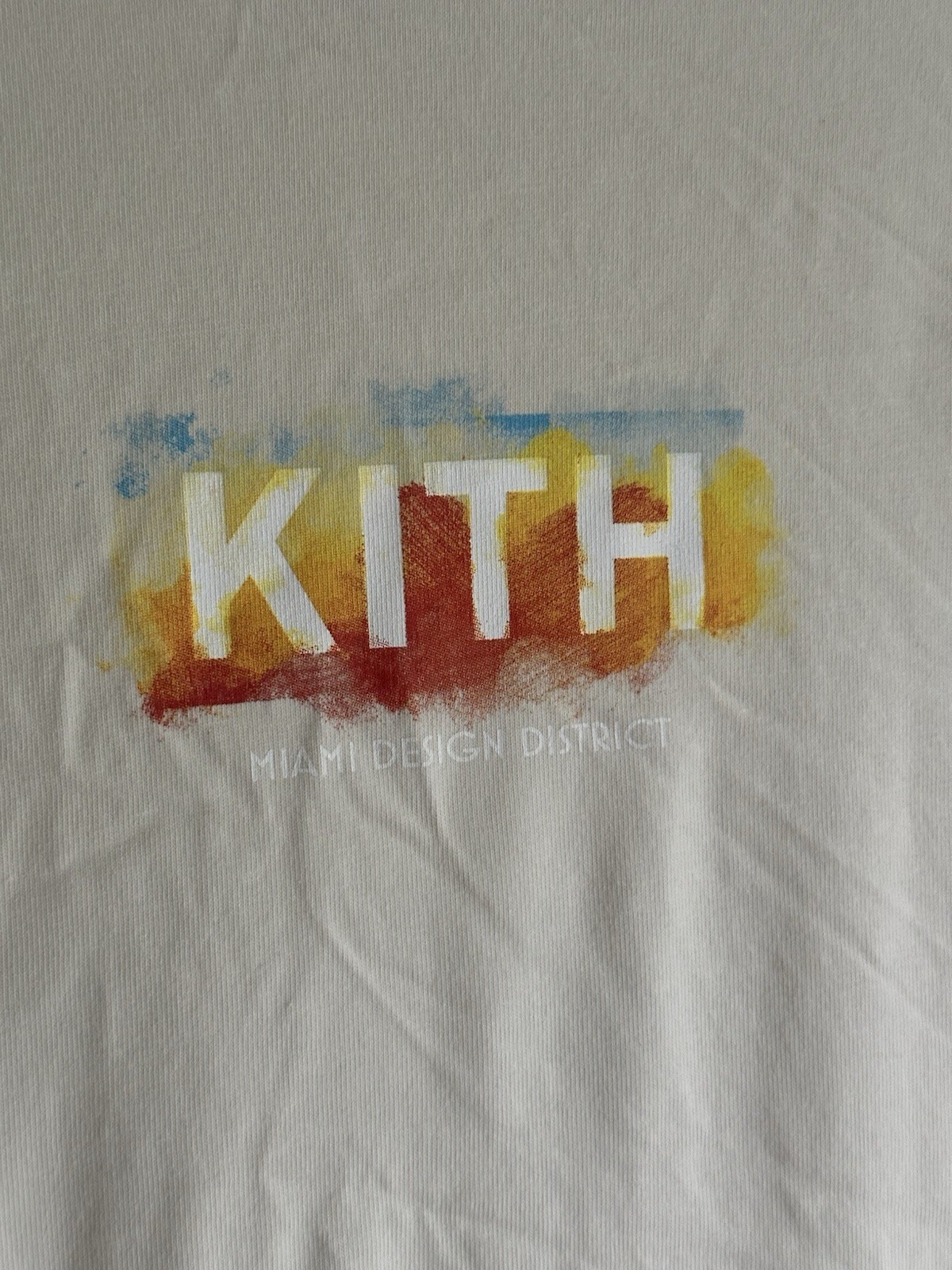 Kith Miami Design District Exclusive Box Logo Tee Shirt Size L Chalk White 🏖️