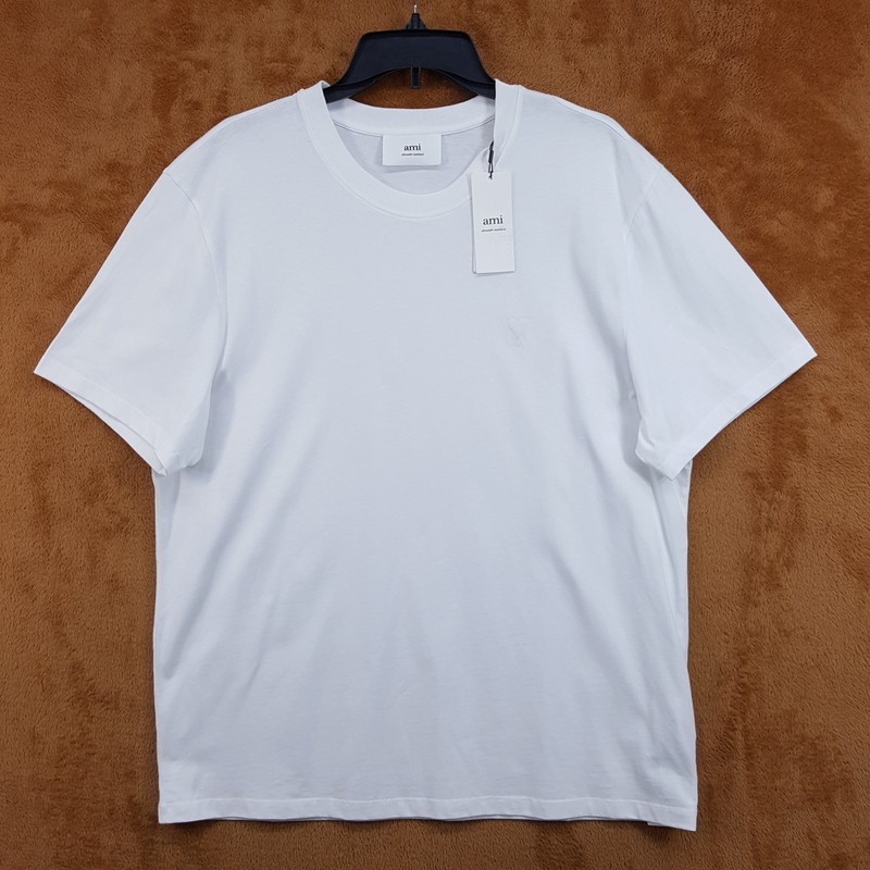 AMI Shirt Mens XXL White Pullover Crew Heart Logo ADC T-Shirt Tee $180