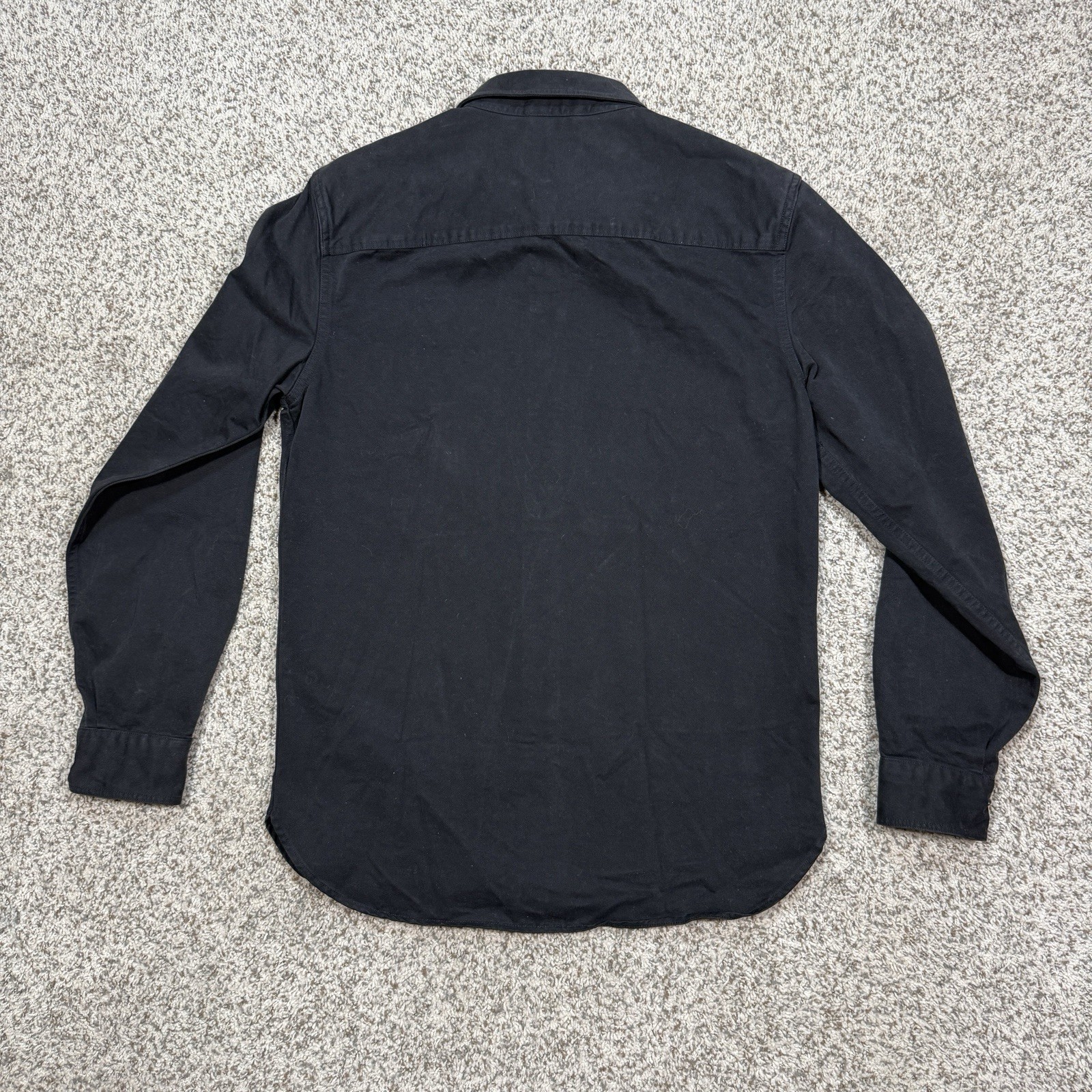 Banana Republic Utility Shirt Mens Small Black Cotton Twill Overshirt Shacket
