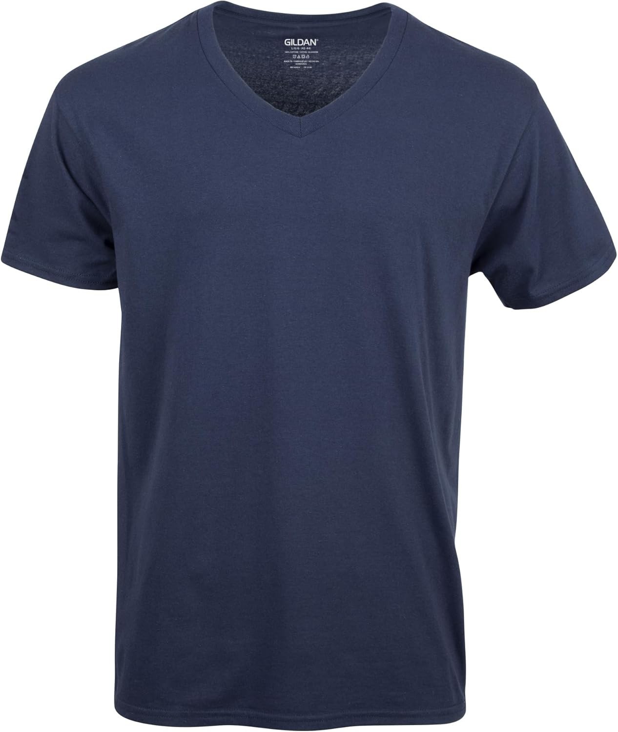 Gildan Adult Men’s Short Sleeve V-Neck Assorted Color T-Shirt, 5-Pack, Sizes S-2